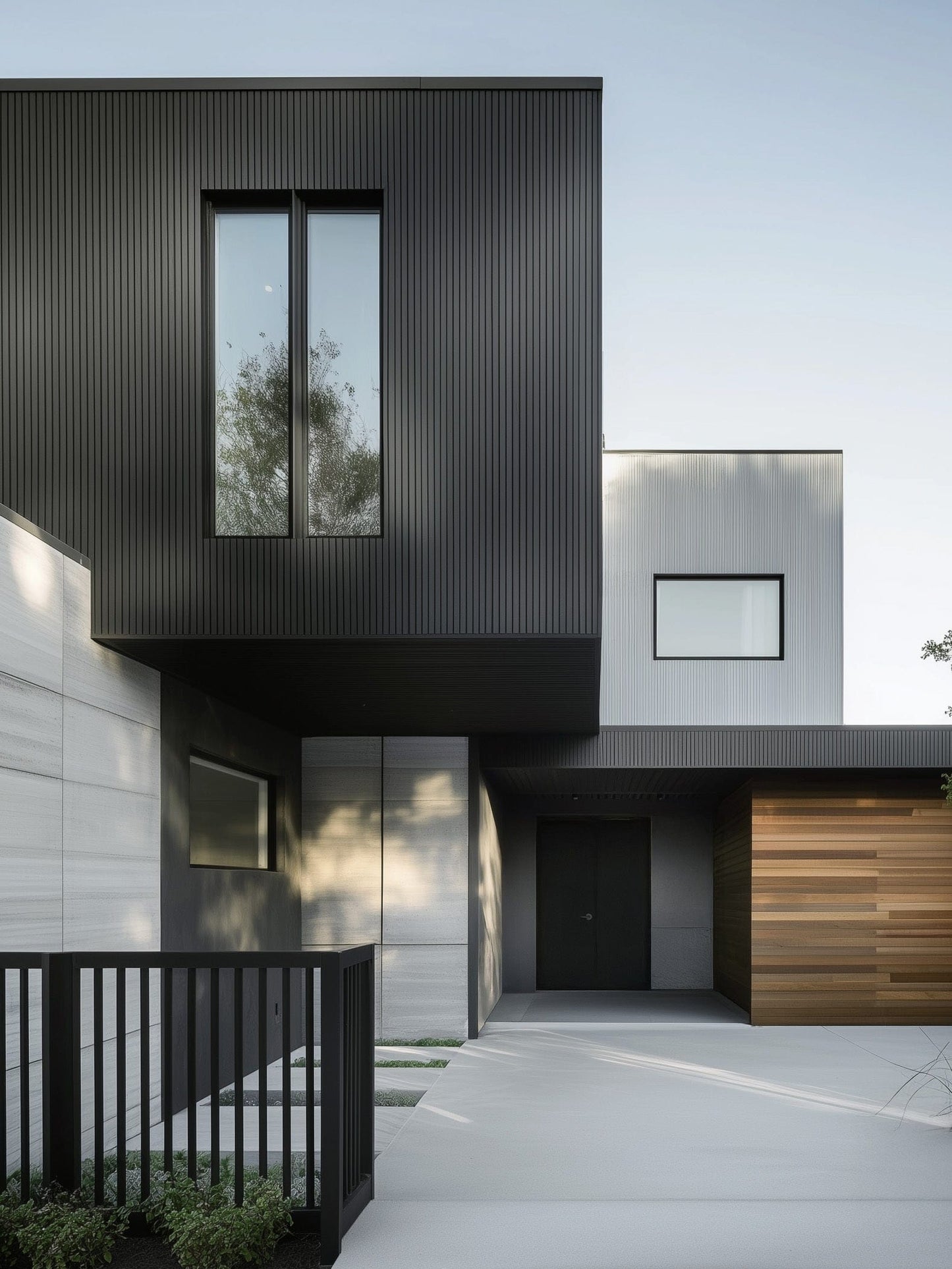 Black Color Matte Acoustic Slat Wall Panels - 120" x 24" - 2pcs per box