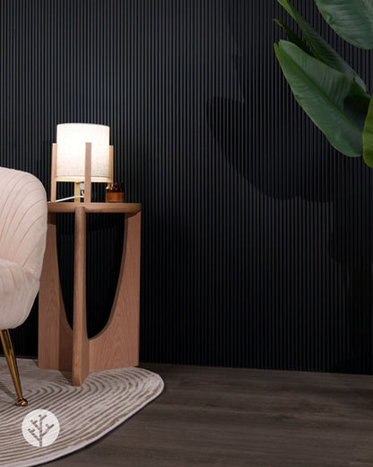 Black Color Matte Acoustic Slat Wall Panels - 120" x 24" - 2pcs per box