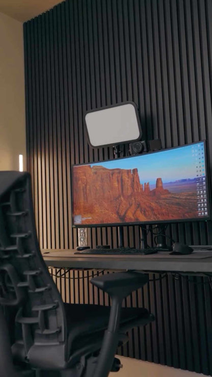 Black Color Matte Acoustic Slat Wall Panels - 120" x 24" - 2pcs per box