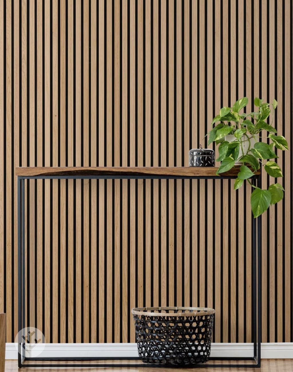 Luxury American Oak Acoustic Slat Wood Wall Panels - 120" x 24" - 2pcs per box